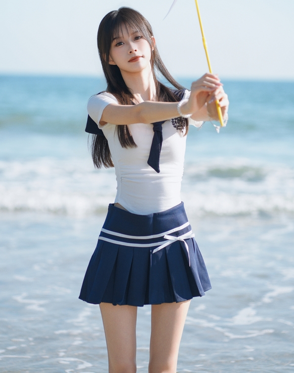 [YWWME] 2025.02.10 海边JK少女 小了个飞象